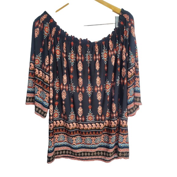 Black & Orange Westport 1962 Womens Blouse Size 2X - Picture 2 of 4